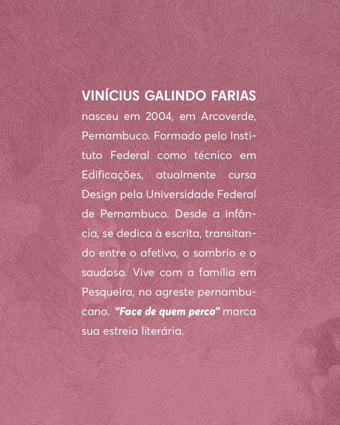 PRE-VENDA - EDITORA - Face de quem percoPrancheta 6