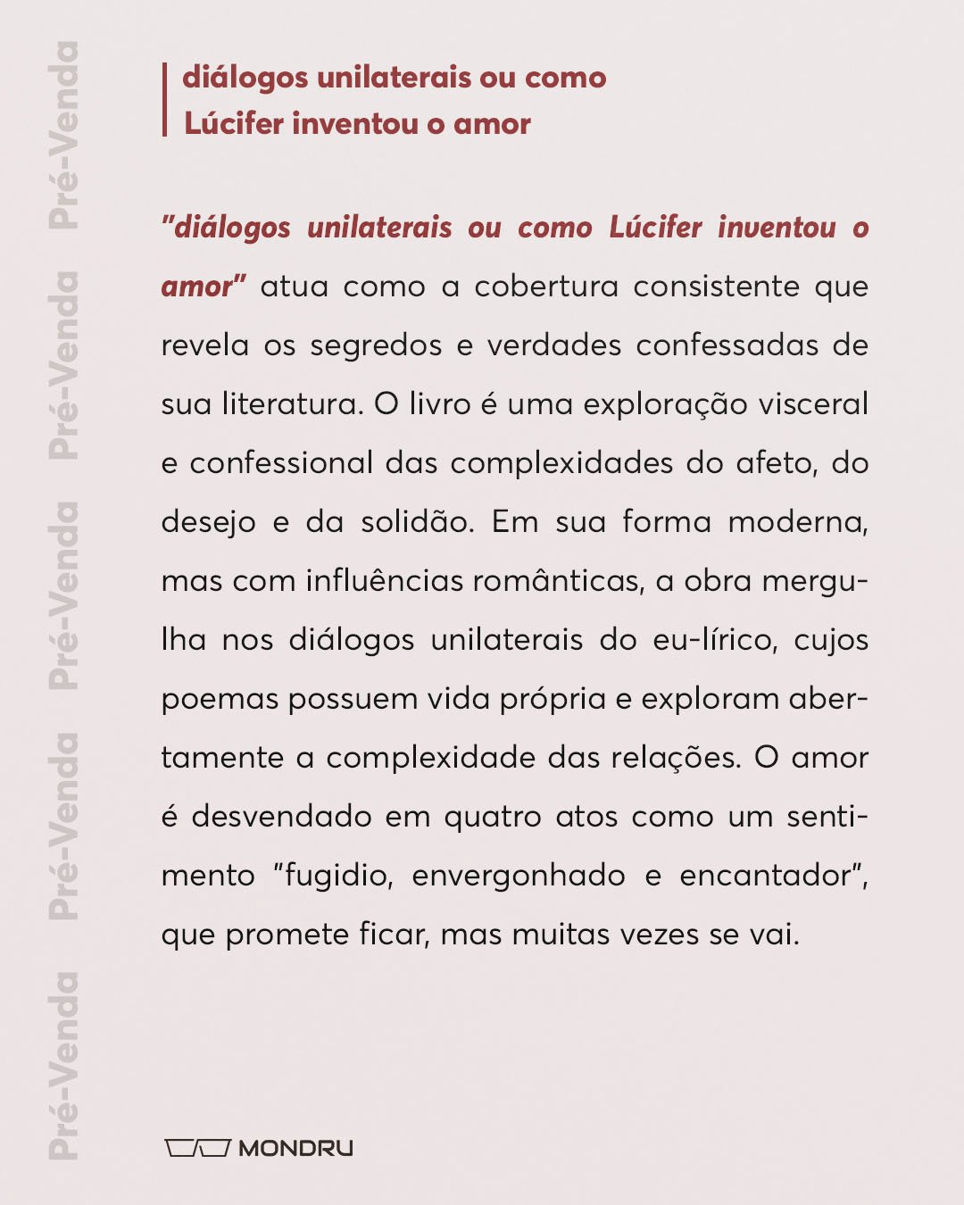 PRE-VENDA - EDITORA - diálogos unilaterais ou como Lúcifer inventou o amorPrancheta 2