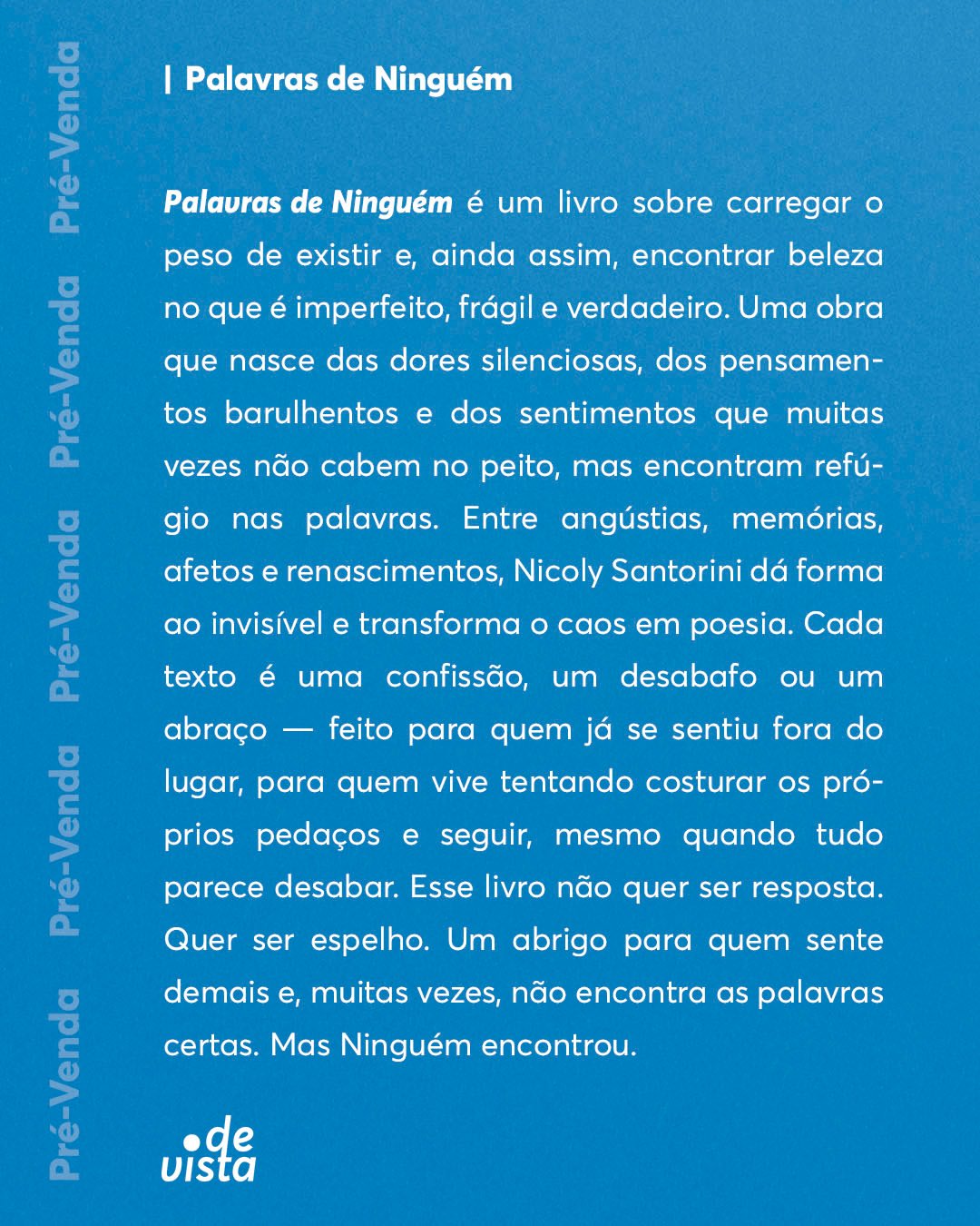 PRE-VENDA - EDITORA - Palavras de ninguémPrancheta 2